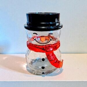 NEW Bath and Body Works Faceted Snowman Single Wick Candle Holder